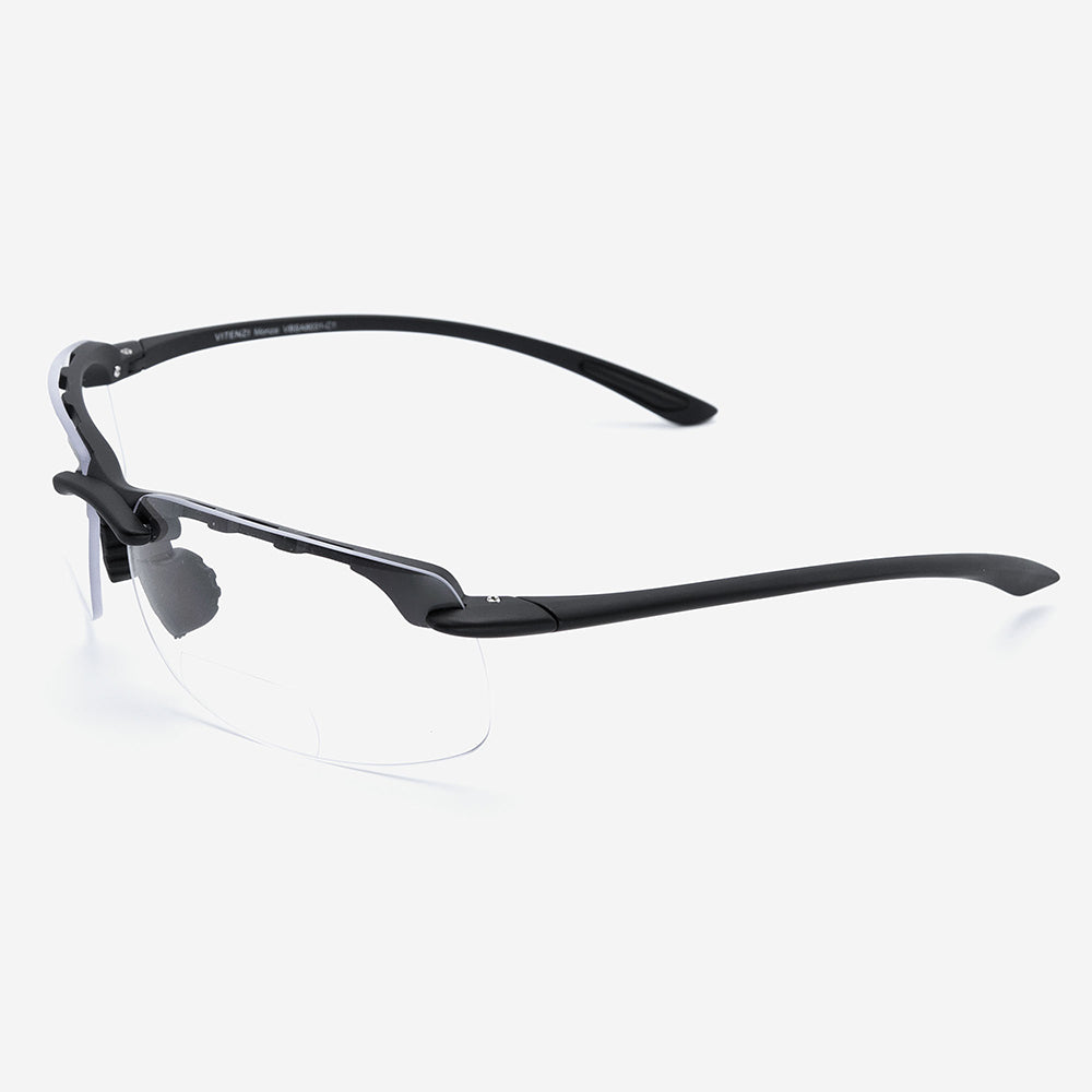 VITENZI Safety Bifocal Reading Glasses with Clear Lens Rimless Readers Anti  Fog Scratch Monza