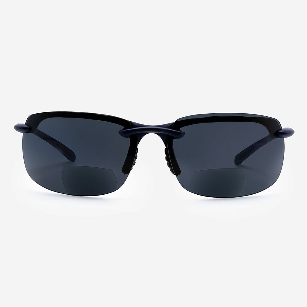 VITENZI Bifocal Sunglasses Semi Rimless Wraparound Readers for