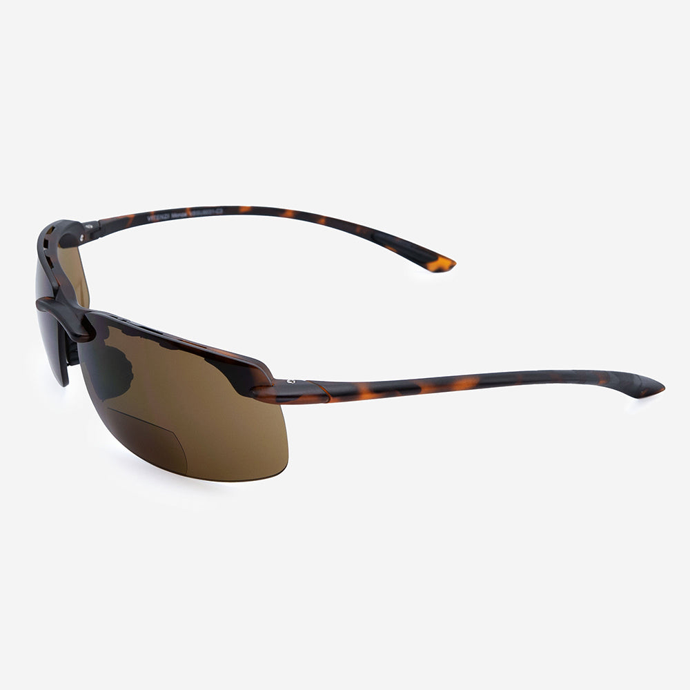 VITENZI Bifocal Sunglasses Semi Rimless Wraparound Readers for